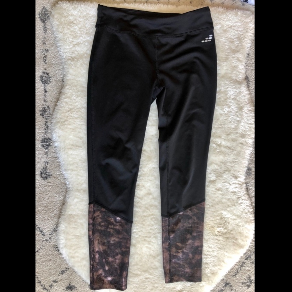 Girls Active Leggings with Metallic Detail